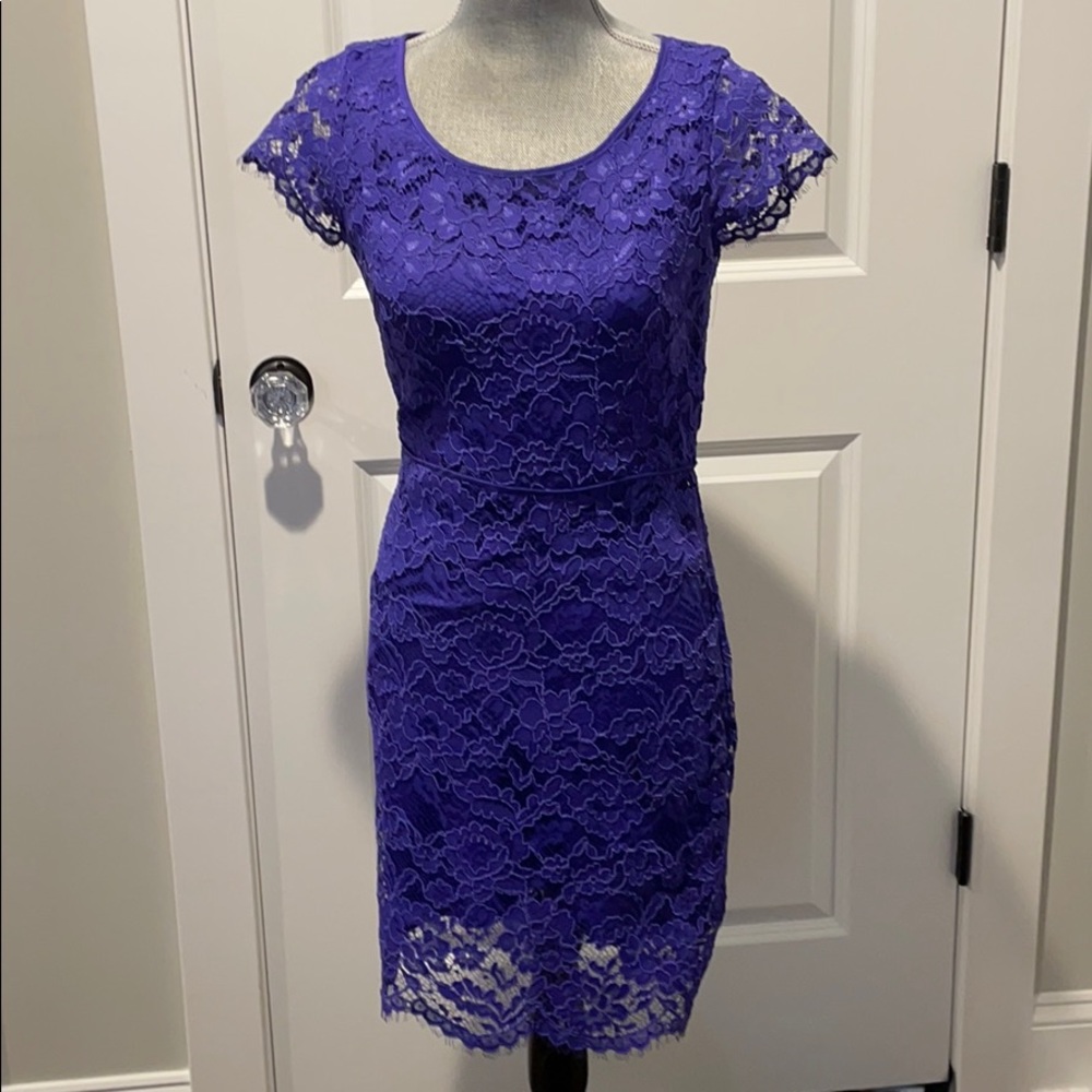 Lace short sleeve dress